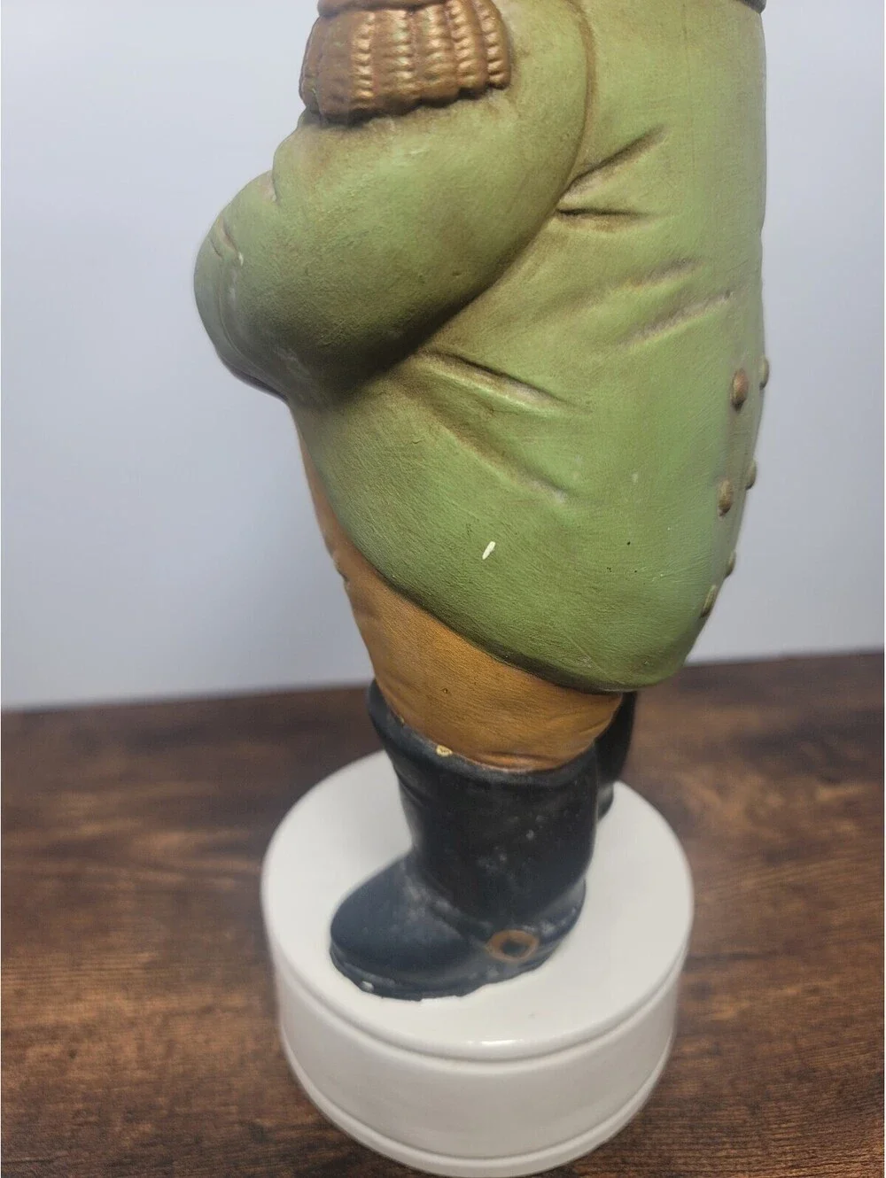 Vintage Brandy Decanter Figurine in Military Uniform
